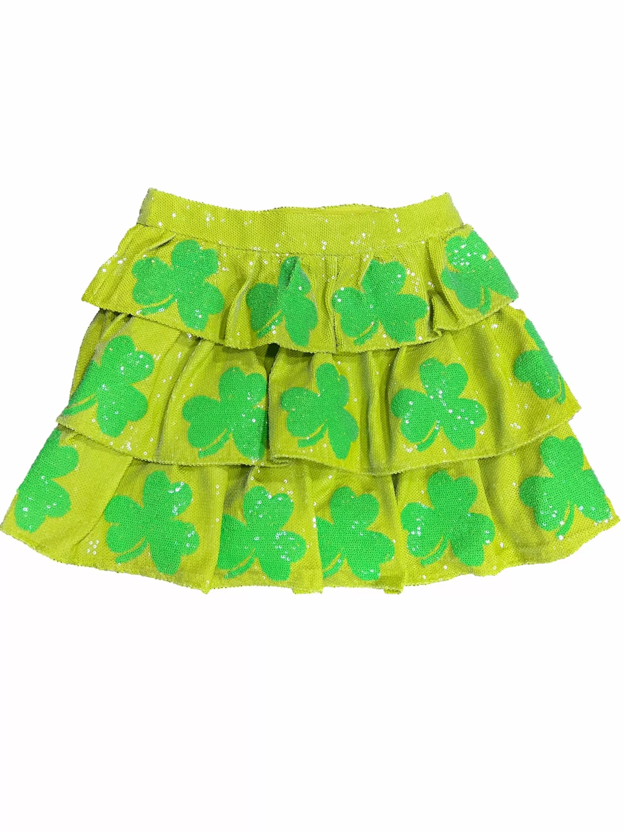 womens Queen Of Sparkles Green Shamrock Skort