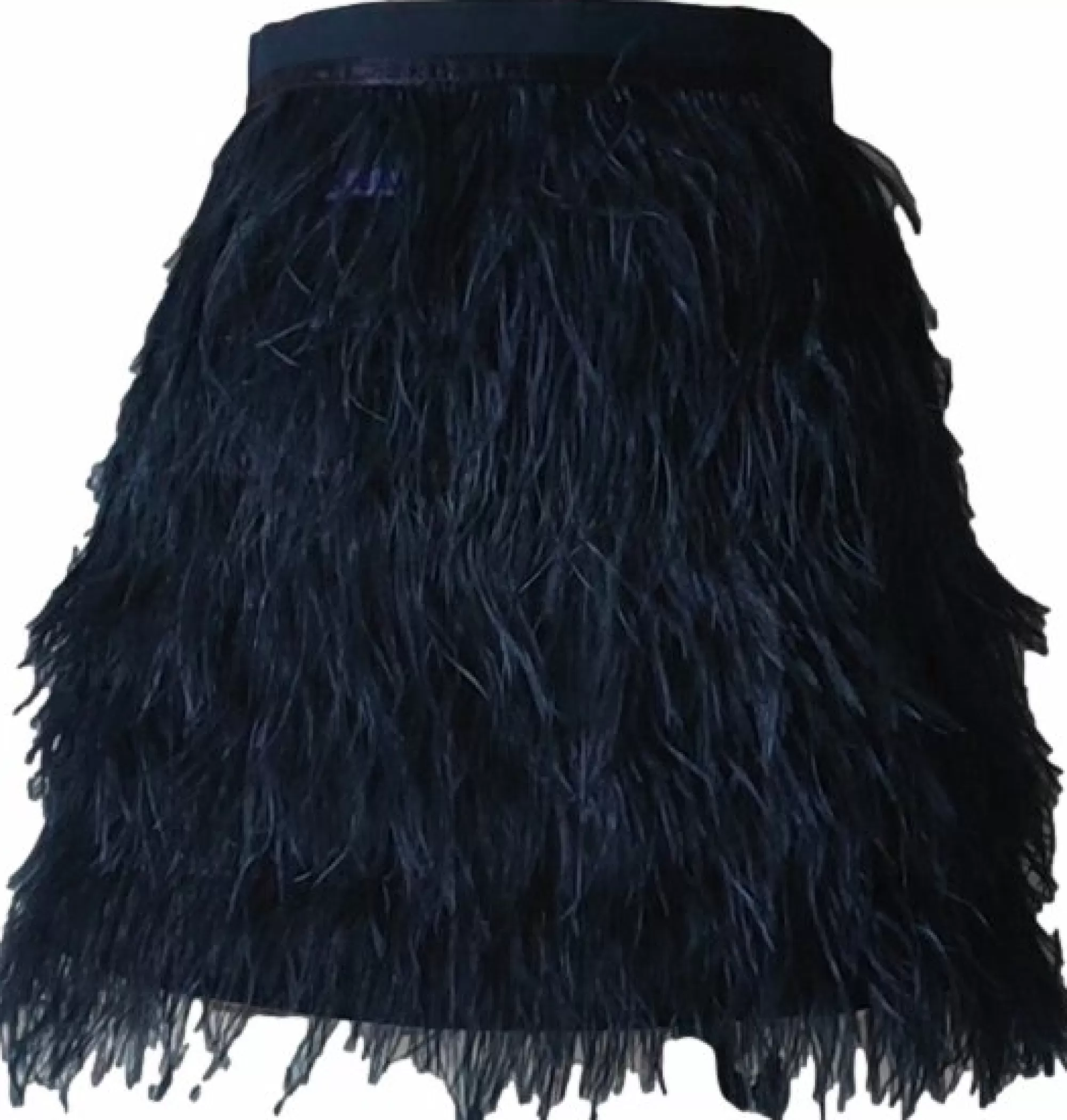 womens Queen Of Sparkles Navy Feather Skirt